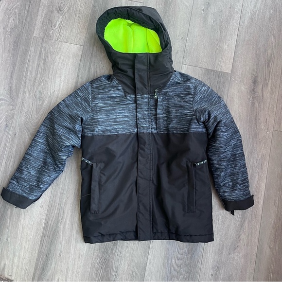 Children’s Place Boys Black and Gray Hooded 3-in-1 Jacket Medium - Picture 6 of 13